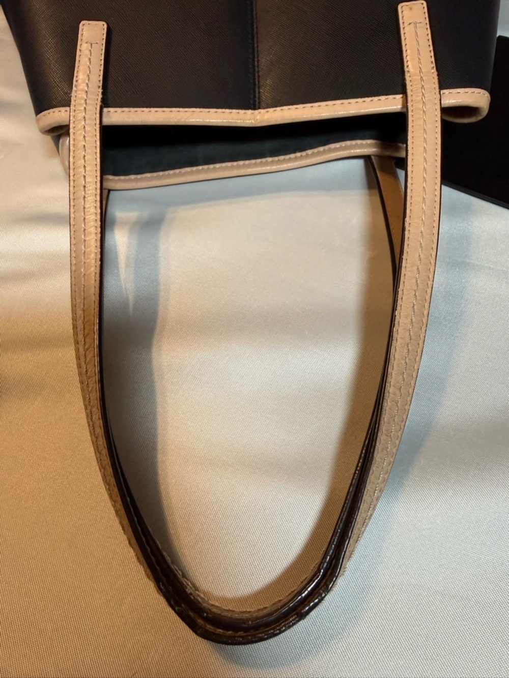 Coach Peyton Signature Tote in Black Canvas and Leather Tan Accents - Picture 11 of 15